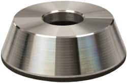 Made in USA - 4" Diam, 1-1/4" Hole Size, 1-1/4" Overall Thickness, 220 Grit, Type 11 Tool & Cutter Grinding Wheel - Very Fine Grade, Diamond - Caliber Tooling