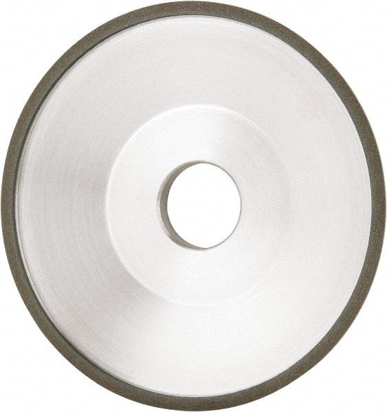 Made in USA - 6" Diam, 1-1/4" Hole Size, 1" Overall Thickness, 100 Grit, Type 12 Tool & Cutter Grinding Wheel - Fine Grade, Diamond - Caliber Tooling