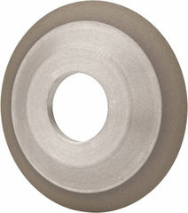 Made in USA - 4" Diam, 1-1/4" Hole Size, 1/2" Overall Thickness, 100 Grit, Type 12 Tool & Cutter Grinding Wheel - Fine Grade, Diamond - Caliber Tooling