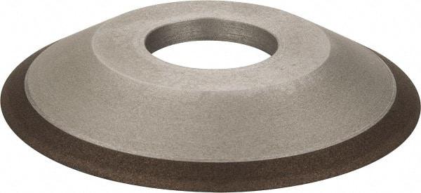 Made in USA - 4" Diam, 1-1/4" Hole Size, 1/2" Overall Thickness, 150 Grit, Type 12 Tool & Cutter Grinding Wheel - Very Fine Grade, Diamond - Caliber Tooling