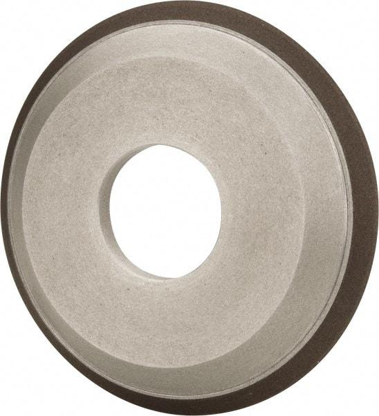 Made in USA - 4" Diam, 1-1/4" Hole Size, 1/2" Overall Thickness, 220 Grit, Type 12 Tool & Cutter Grinding Wheel - Very Fine Grade, Diamond - Caliber Tooling