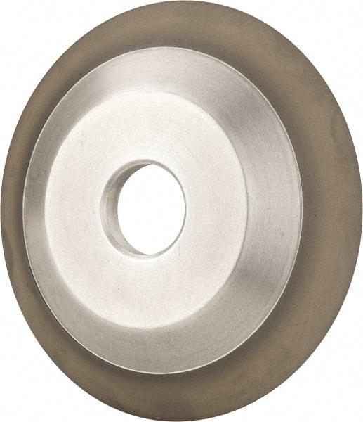 Made in USA - 6" Diam, 1-1/4" Hole Size, 3/4" Overall Thickness, 220 Grit, Type 12 Tool & Cutter Grinding Wheel - Very Fine Grade, Diamond - Caliber Tooling