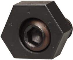 Mitee-Bite - 1 to 6mm Hex, 1/2-13 Stud Thread, Irregular Hex Clamp - 0.394" Hex Height, 4,000 Lb Holding Force, 1" Thread Length, 65 Ft/Lb Torque - Caliber Tooling