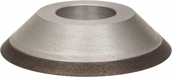 Made in USA - 3-1/2" Diam, 1-1/4" Hole Size, 3/4" Overall Thickness, 100 Grit, Type 15 Tool & Cutter Grinding Wheel - Fine Grade, Diamond - Caliber Tooling