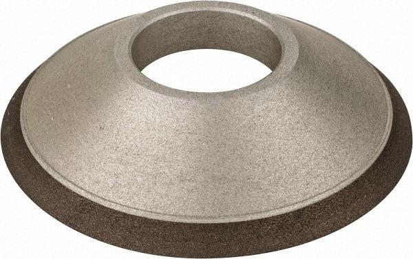 Made in USA - 3-1/2" Diam, 1-1/4" Hole Size, 3/4" Overall Thickness, 220 Grit, Type 15 Tool & Cutter Grinding Wheel - Very Fine Grade, Diamond - Caliber Tooling