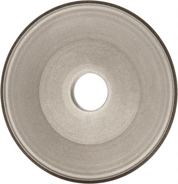 Made in USA - 6" Diam, 1-1/4" Hole Size, 3/4" Overall Thickness, 100 Grit, Type 15 Tool & Cutter Grinding Wheel - Fine Grade, Diamond - Caliber Tooling