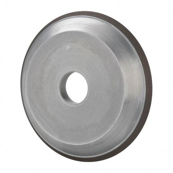 Made in USA - 6" Diam, 1-1/4" Hole Size, 3/4" Overall Thickness, 220 Grit, Type 15 Tool & Cutter Grinding Wheel - Very Fine Grade, Diamond - Caliber Tooling