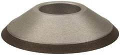 Made in USA - 3-1/2" Diam, 1-1/4" Hole Size, 3/4" Overall Thickness, 220 Grit, Type 15 Tool & Cutter Grinding Wheel - Very Fine Grade, Diamond - Caliber Tooling