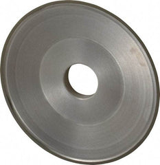 Made in USA - 6" Diam, 1-1/4" Hole Size, 3/4" Overall Thickness, 220 Grit, Type 15 Tool & Cutter Grinding Wheel - Very Fine Grade, Diamond - Caliber Tooling