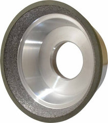 Made in USA - 3-3/4" Diam, 1-1/4" Hole Size, 1-1/2" Overall Thickness, 150 Grit, Type 11 Tool & Cutter Grinding Wheel - Very Fine Grade, CBN - Caliber Tooling