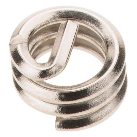 Heli-Coil - #6-32 UNC, 0.138" OAL, Free Running Helical Insert - 2-3/4 Free Coils, Tanged, 18-8 Stainless Steel, 1D Insert Length - Exact Industrial Supply