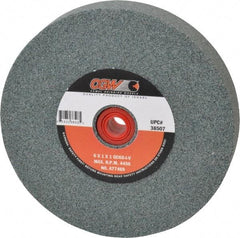 Camel Grinding Wheels - 60 Grit Silicon Carbide Bench & Pedestal Grinding Wheel - 6" Diam x 1" Hole x 1" Thick, 4456 Max RPM, I Hardness, Medium Grade , Vitrified Bond - Caliber Tooling