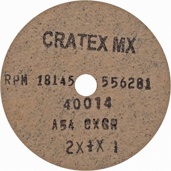 Cratex - 2" Diam 1/4" Hole 54 Grit Fiber Disc - Coarse Grade, Aluminum Oxide - Caliber Tooling