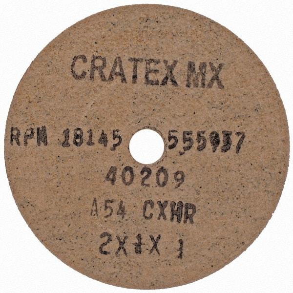 Cratex - 2" Diam 1/4" Hole 54 Grit Fiber Disc - Coarse Grade, Aluminum Oxide - Caliber Tooling