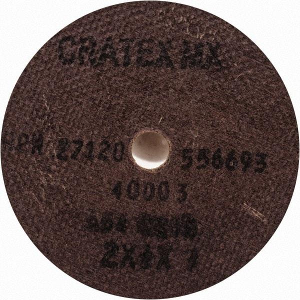 Cratex - 2" Diam 1/4" Hole 54 Grit Fiber Disc - Coarse Grade, Aluminum Oxide - Caliber Tooling