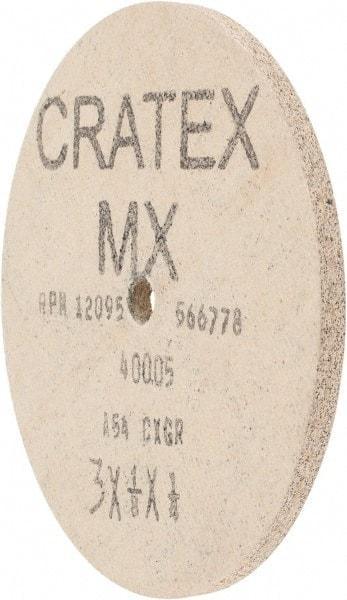 Cratex - 3" Diam 1/4" Hole 54 Grit Fiber Disc - Coarse Grade, Aluminum Oxide - Caliber Tooling