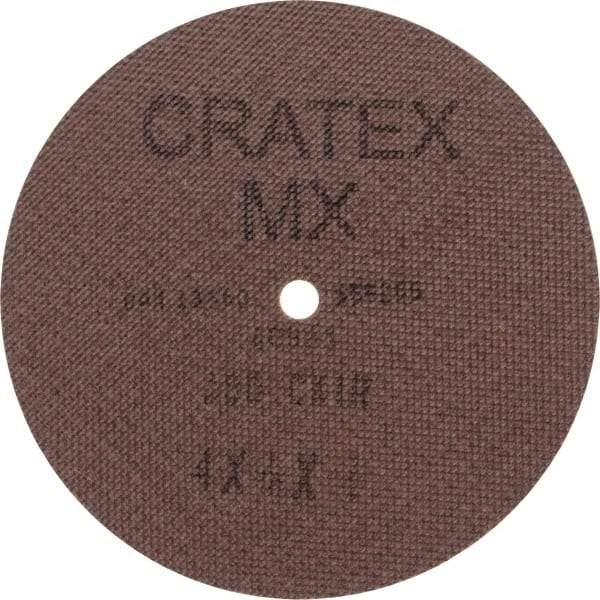 Cratex - 4" Diam 1/4" Hole 80 Grit Fiber Disc - Medium Grade, Aluminum Oxide - Caliber Tooling