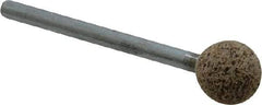 Cratex - 3/8" Max Diam, Shape Code B122, Rubberized Point - Very Coarse Grade, Aluminum Oxide - Caliber Tooling