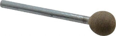 Cratex - 3/8" Head Diam, B122, Ball End, Mounted Point - Medium Grade, 80 Grit - Caliber Tooling