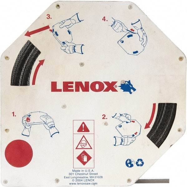 Lenox - 6 HK TPI, 9' 5" Long x 1/4" Wide x 0.025" Thick, Welded Band Saw Blade - Carbon Steel, Toothed Edge - Caliber Tooling