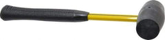 NUPLA - 1 Lb Head Rubber Mallet - 12-1/2" OAL, 12-1/4" Long Fiberglass Handle - Caliber Tooling