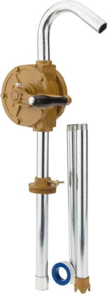 Tuthill - 3/4" Outlet, Cast Iron Hand Operated Rotary Pump - 10.24 oz per Stroke, 15" OAL, For Diesel, Kerosene, Machine Oil, Fuel Oil, Agricultural Fluids, Detergents, Lube Oil, Petroleum Products - Caliber Tooling