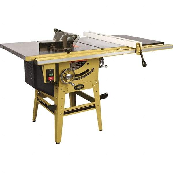 Jet - 10" Blade Diam, 5/8" Arbor Diam, 1 Phase Table Saw - 115/230 Volt, 3-1/8" Cutting Depth - Caliber Tooling