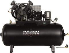 Campbell Hausfeld - 10 hp, 120 Gal Stationary Electric Horizontal Screw Air Compressor - Three Phase, 175 Max psi, 34.1 CFM, 208-230/460 Volt - Caliber Tooling