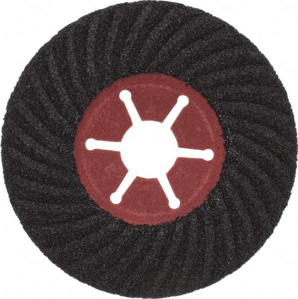 Value Collection - 4-1/2" Diam 7/8" Hole 50 Grit Fiber Disc - Coarse Grade, Silicon Carbide, 13,300 Max RPM - Caliber Tooling