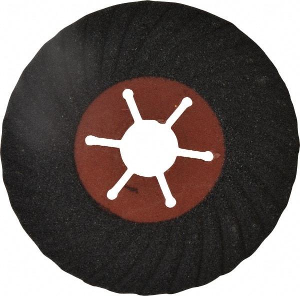 Value Collection - 4-1/2" Diam 7/8" Hole 80 Grit Fiber Disc - Medium Grade, Silicon Carbide, 13,300 Max RPM - Caliber Tooling