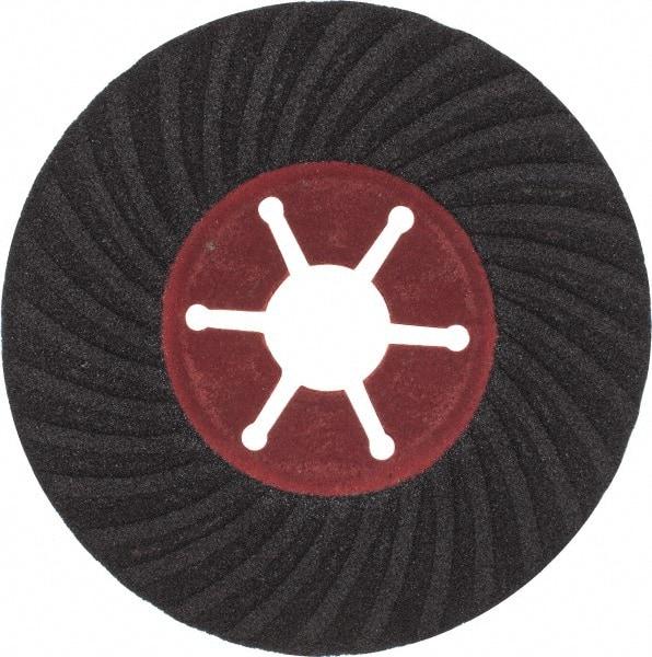 Value Collection - 4-1/2" Diam 7/8" Hole 120 Grit Fiber Disc - Fine Grade, Silicon Carbide, 13,300 Max RPM - Caliber Tooling