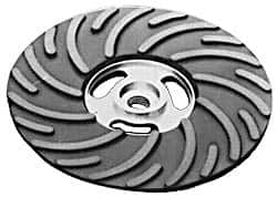 Made in USA - 6" Diam Disc Backing Ribbed Backing Pad - Soft Density, 8,600 RPM - Caliber Tooling