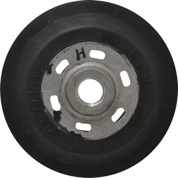 Made in USA - 4" Diam Disc Backing Ribbed Backing Pad - Hard Density, 13,500 RPM - Caliber Tooling