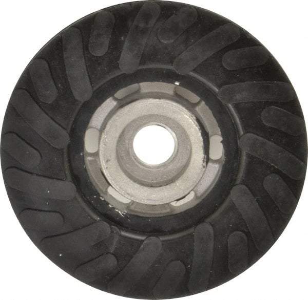 Made in USA - 4" Diam Disc Backing Ribbed Backing Pad - Soft Density, 13,500 RPM - Caliber Tooling