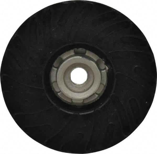 Made in USA - 5" Diam Disc Backing Ribbed Backing Pad - Hard Density, 13,000 RPM - Caliber Tooling