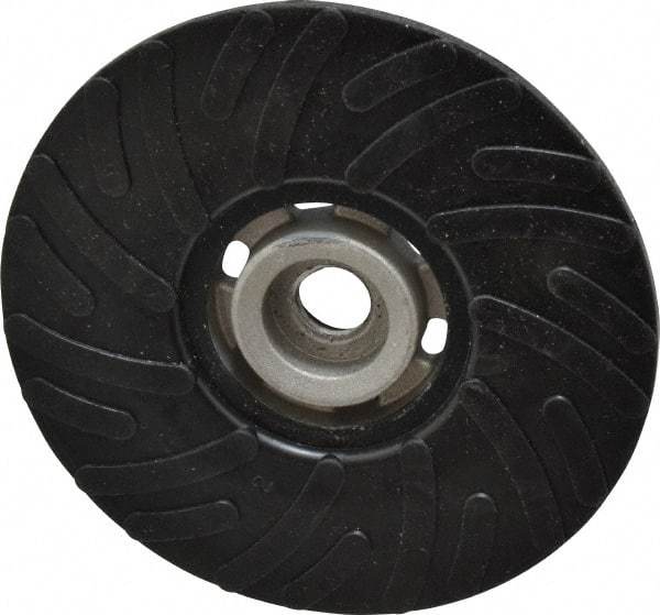 Made in USA - 5" Diam Disc Backing Ribbed Backing Pad - Medium Density, 13,000 RPM - Caliber Tooling