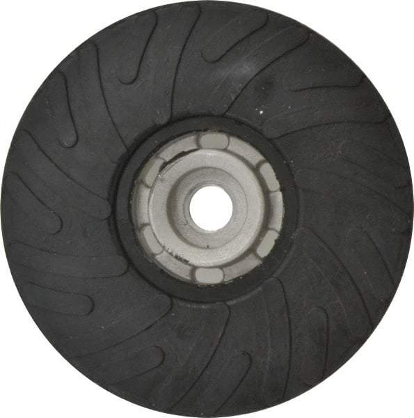 Made in USA - 5" Diam Disc Backing Ribbed Backing Pad - Soft Density, 13,000 RPM - Caliber Tooling