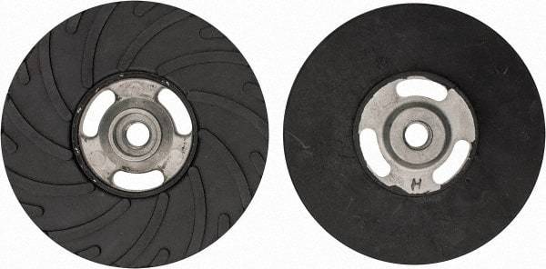 Made in USA - 6" Diam Disc Backing Ribbed Backing Pad - Hard Density, 8,600 RPM - Caliber Tooling