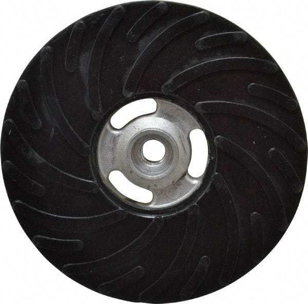 Made in USA - 7" Diam Disc Backing Ribbed Backing Pad - Hard Density, 8,600 RPM - Caliber Tooling