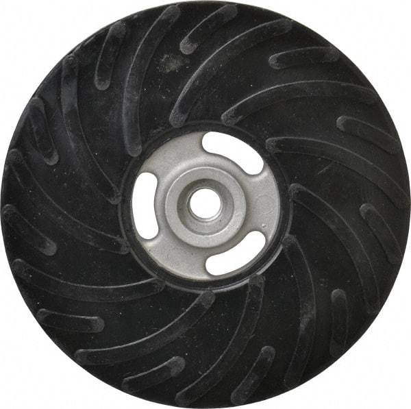 Made in USA - 7" Diam Disc Backing Ribbed Backing Pad - Medium Density, 8,600 RPM - Caliber Tooling