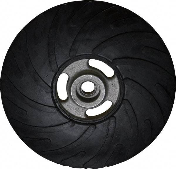 Made in USA - 7" Diam Disc Backing Ribbed Backing Pad - Soft Density, 8,500 RPM - Caliber Tooling