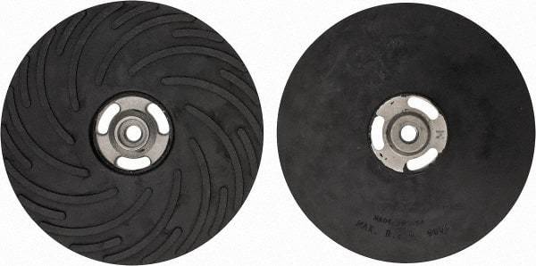 Made in USA - 9" Diam Disc Backing Ribbed Backing Pad - Medium Density, 6,600 RPM - Caliber Tooling