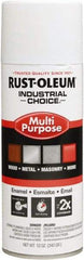 Rust-Oleum - White, Gloss, Enamel Spray Paint - 8 to 12 Sq Ft per Can, 16 oz Container, Use on Drums, Equipment & Color Coding, Furniture, Ladders, Lockers, Motors, Stenciling, Tools - Caliber Tooling