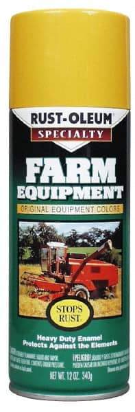 Rust-Oleum - Orange (Allis Chalmers), Gloss, Enamel Spray Paint - 8 to 10 Sq Ft per Can, 12 oz Container, Use on Farm & Equipment Paint - Caliber Tooling