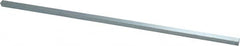 Precision Brand - 12" Long x 1/4" High x 1/4" Wide, Zinc-Plated Key Stock - Low Carbon Steel - Caliber Tooling