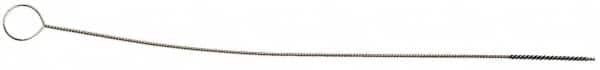 PRO-SOURCE - 4-1/2" Long x 1/2" Diam Horsehair Bristle Brush - Single Spiral, 42" OAL, 0.005" Filament Diam, 0.142" Shank Diam - Caliber Tooling