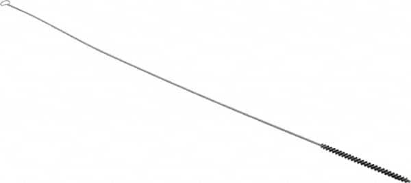 PRO-SOURCE - 4" Long x 1/4" Diam Nylon Bristle Brush - Single Spiral, 26" OAL, 0.003" Filament Diam, 0.128" Shank Diam - Caliber Tooling