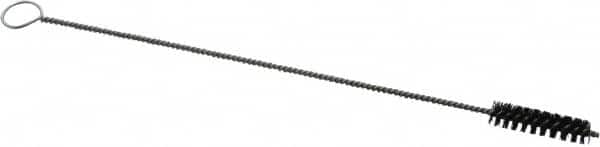PRO-SOURCE - 1-1/2" Long x 5/16" Diam Horsehair Bristle Brush - Single Spiral, 9" OAL, 0.004" Filament Diam, 0.096" Shank Diam - Caliber Tooling
