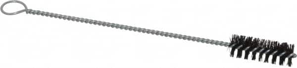 PRO-SOURCE - 1-1/2" Long x 1/2" Diam Horsehair Bristle Brush - Single Spiral, 7-1/2" OAL, 0.005" Filament Diam, 0.096" Shank Diam - Caliber Tooling