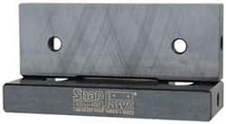 Snap Jaws - 4" Wide x 1.155" High x 0.55" Thick, Flat/No Step Vise Jaw - Hard, Steel, Fixed Jaw, Compatible with 4" Vises - Caliber Tooling